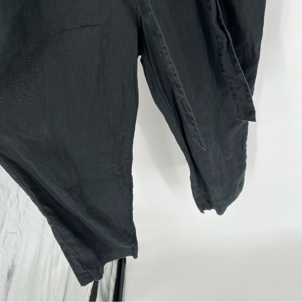 EVERLANE Women's The 100% Linen Short-Sleeve‎ Jumpsuit Size 0 Black - Picture 4 of 14